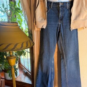 Express Precision Fit Low Rise Flare Jeans Medium Wash